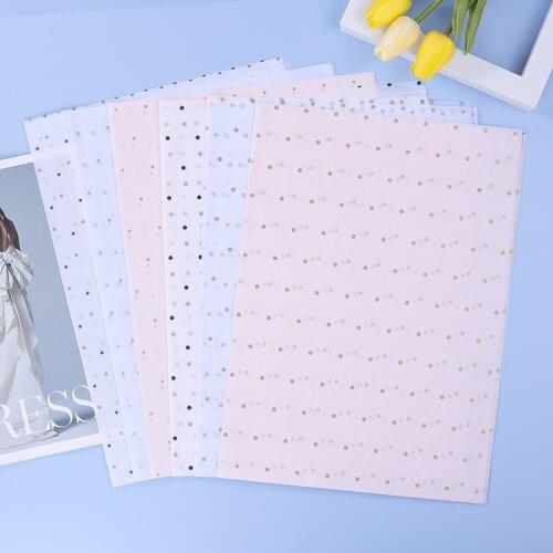 28pcs/ Bag Star Dot Printed 50*70cm Tissue Paper Flower Clothing Shirt Shoes Gift Packaging Craft Paper Roll Wine Wrapping Paper