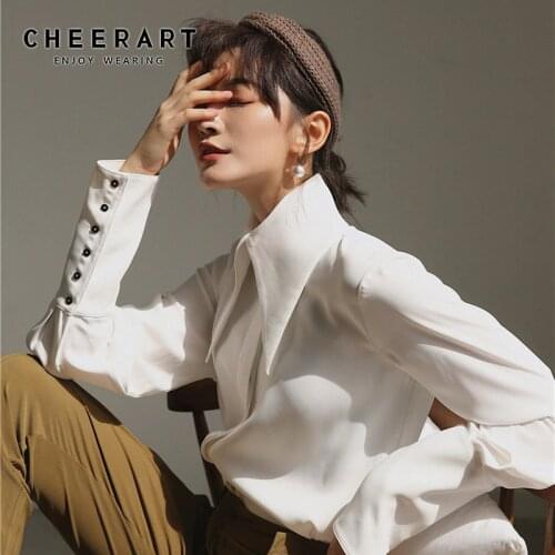 Womens White Shirts Cheerart China