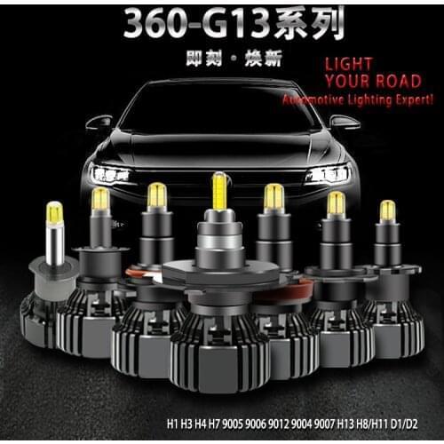 D2S D4S H4 car Mini CSP H11 H7 LED Headlight Canbus Bulb 6000K 20000LM Fog lights HB3 9005 HB4 LED Auto Lamp 360 degree no error