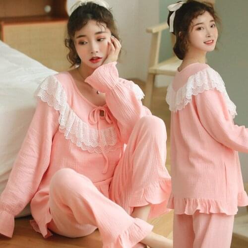 Maternity Nursing Pajama Sets Breastfeeding Pajamas Maternity Nursing Sleepwear Pregnancy Pyjama Cotton Nightdress Homewear