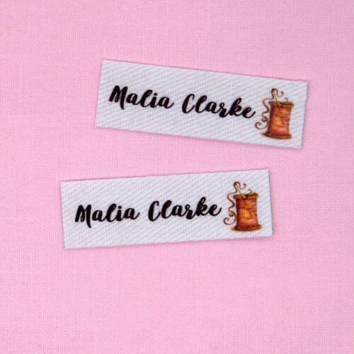 120piece Ironing Labels, Logo or Text, Iron on Cotton , Clothing Labels, Custom Design, Ironing tags (YT125)