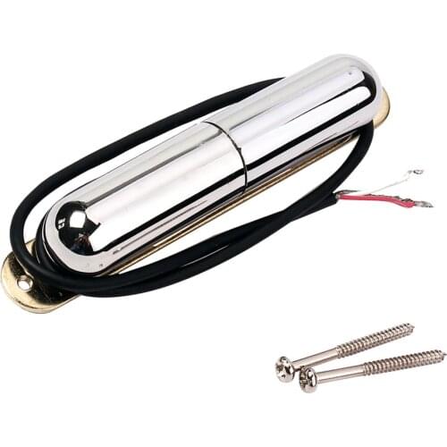 Guitar Sound Pickup Sensor Guitar Pickup Bridge Coil Lipstick Pickups Chrome