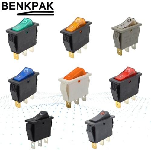 KCD3 On/Off 3P Rectangle Long Rocker Switch with Car Dash SPST