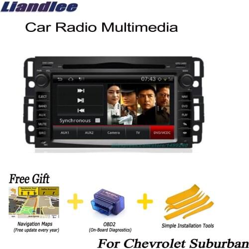 Liandlee For Chevrolet Suburban 2007~2012 2 Din Car GPS Android Radio Navi Navigation Maps DVD Player HD Screen OBD2 Camera TV