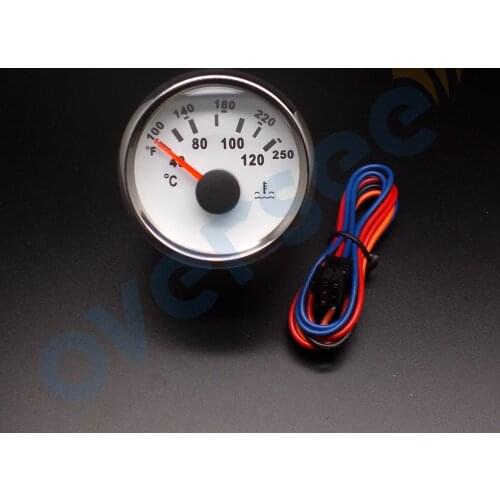 Boat Motor 810-00031 2" 52mm 40-120 Celsius Degree Auto Water Temperature Meter Gauge