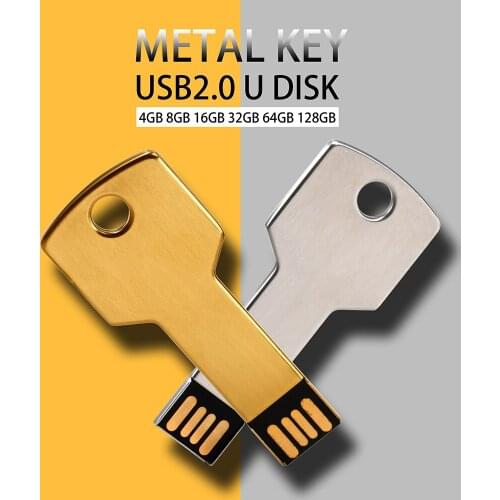 Multifunctional USB 2.0 Micro Flash Disk Flash Drive 128GB / 64GB Drive Metal Memory Stick U Disk Gifts for Friends Birthday