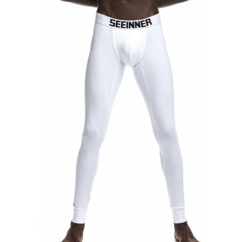 Fashion Men Long Johns Cotton Basic leggings Thermal Underwear Homme Cueca Trunks Gay Men Thermo Long Johns Underpants