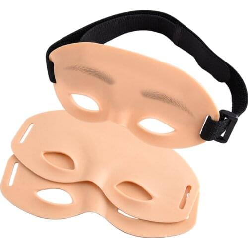 Head mounted eyebrows practice leather tattoos novice simulation leather silicone fake skin beginner tattoo tool supplies
