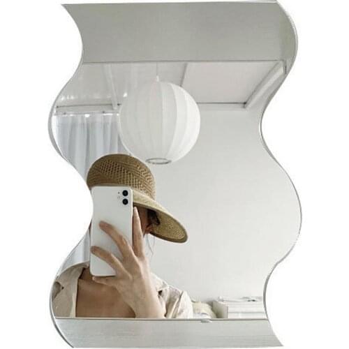 New Irregular Aesthetic Room Decor Decorative Wall Mirror Acrylic Makeup Beauty Cosmetic Mirror Table Irregular Mirror Bohemian