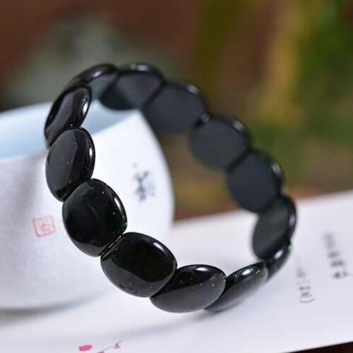 Wholesale Dark Green Sandstone Natural Stone Bracelet Crystal Hand Row For Women Men Gift Wrist Crystal Fashion Jewelry