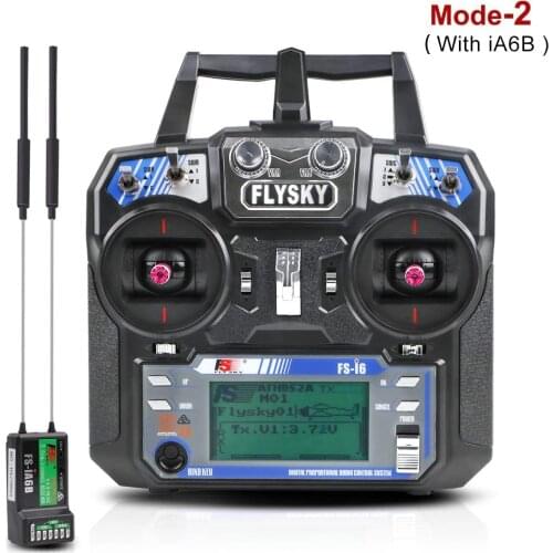 Flysky FS i6 6CH RC Transmitter + FS ia6B RC Receiver (2,4 GHz, AFHDS 2A, RC Transmitter and Receiver) for RC Drone Quadcopter