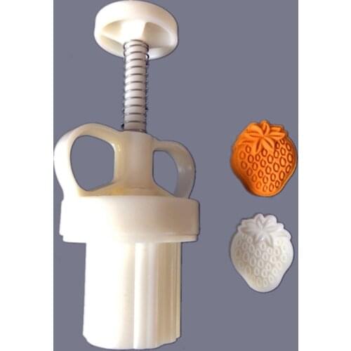 Plastic Mooncake Mold 25g Strawberry Stamp Cookie Cutter Mould DIY Baking Accessories Mid-Autumn Festival Kitchen Gadgets