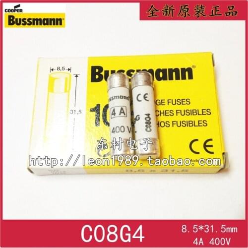 [SA]Bussmann Fuses C08G4 4A C08G6 6A C08G10 10A 400V 8.5 * 31.5mm--20PCS/LOT