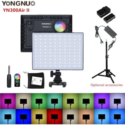 YONGNUO YN300Air II YN-300 Air Pro RGB LED Camera Video Light,Optional with Battery Charger kit Photography Light +AC adapter