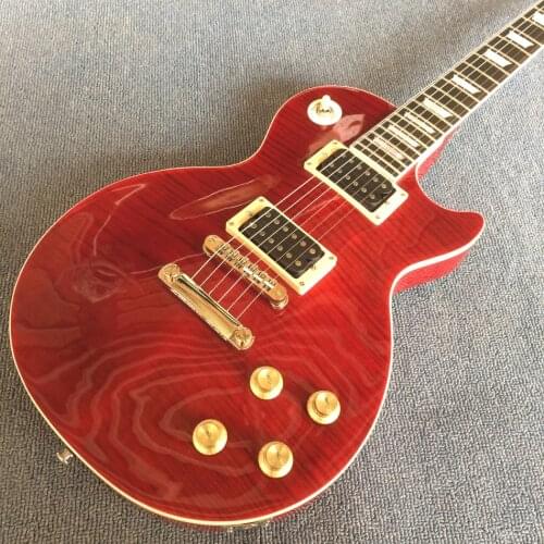 High quality electric guitar, tiger Flame Maple top, rosewood fingerboard,frets binding,tone-pro bridge,free shipping