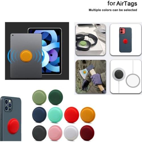 Back Adhesive Mount Protective Sleeve For Airtags Tracker Silicone Anti-lost Sleeve Soft Cover Protector For Apple Airtags