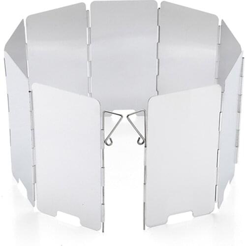 1 PCS Delicate Camping Gas Stove Wind Shield Foldable Burner Cooking Windshield Outdoor