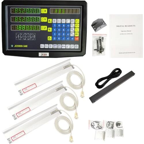 2 Axis Digital Readout 3 Axes DRO Display And Linear Scale Encoder Measuring Ruler for Milling Lathe Machine