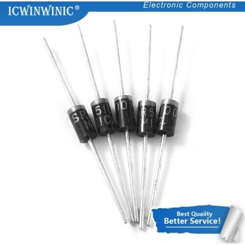 20piece SR5100 SB5100 DO-27 schottky diode 5A/ 100V DO-27 New original In Stock
