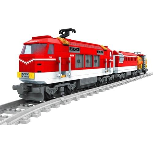 25807 588pcs City Series Train with Tracks Building Blocks Railroad Conveyance Kids Model Bricks Toys brinquedos for children