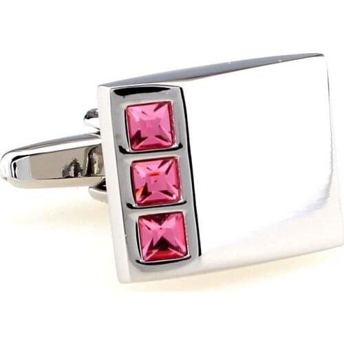 3pairs/lot New Arrival Crystal Style Copper Material Wholesale 81610096 Cuff Links
