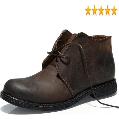 Ankle Fashion New Hot Round Toe Lace Up Black Casual Shoes For Man Pu leather Low Top Riding Boots Punk Free Shipping