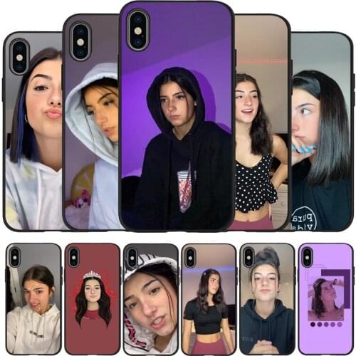 Charli DAmelio Black TPU Silicone Soft Phone Case For iPhone 11 Pro Max X XS MAX 5 6 7 8 Plus