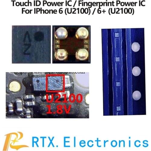 50pcs For iPhone 6 6P 6 plus U2100 Fingerprint Power Supply IC Glass IC Home Button Touch ID Power Chip 1.8V 4 Pins DSBGA-4