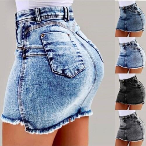 Hot Selling European And American Popular Black Denim Shorts Skirt Blue Sexy Bag Hip Denim Skirt Cowboy Jean Skirt