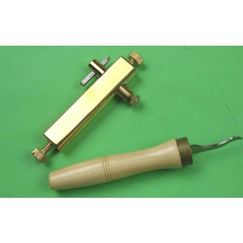 Violin maker tools, brass purfling and clean up groove knife, Luthier tools