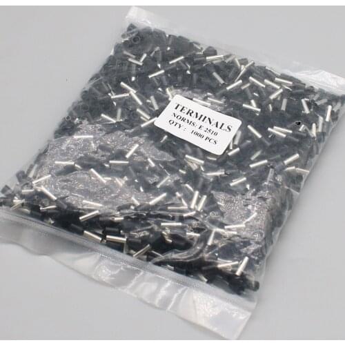 1000pcs/Pack E4009 E4012 E4018 Insulated Ferrules Terminal Block Cord End Wire Connector 4.0 mm2,Crimp Terminator