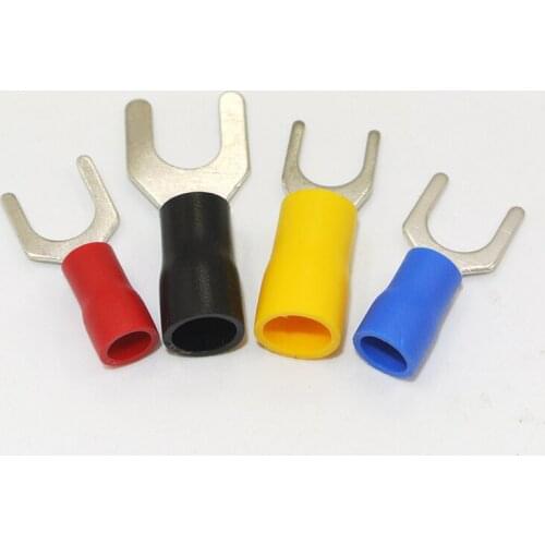 50PCs #8 Terminal Cold pressed terminals Cable Wire Connector spade crimp spade terminal connector