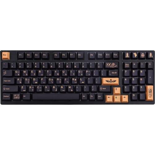 129 Keys PBT DYE-SUB Cherry Profile Keycaps GMK Pharaoh Theme Keycap For MX Switch Mechanical Keyboard Black KeyCaps