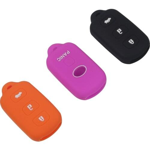 Kutery Silicone Rubber Colorful Remote Car Key Cover Case For Toyota Camry Avalon 3+Panic/4Buttons Protection Replacement