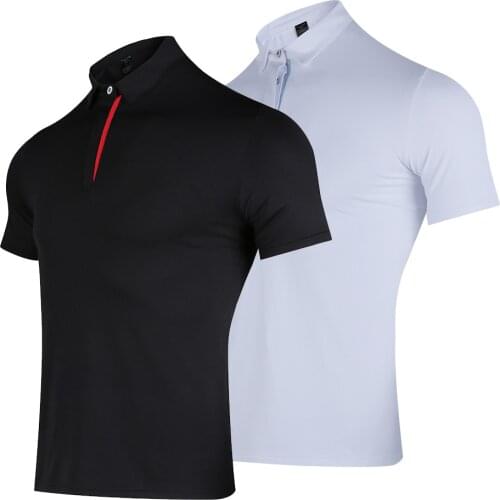 Lightweight Breathable Golf Wear Team Outdoor Sports Shirt Quick Dry Mens Golf Short Sleeve Shirt Summer Casual Lapel T-Shirt