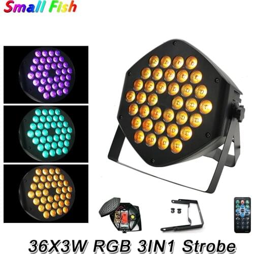 Mini 36X3W RGB 3IN1 LED Wash Par Light DJ Disco Stage Lighting Effect Equipment DMX 512 Remote Control For Paty Club Wedding Bar
