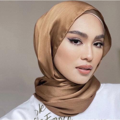 NEW CRINKLED SATIN SILK HIJABS WOMEN LONG SOLIDER COLOR PLAIN HIJABS 21 COLOR