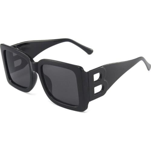 New Design Personality Letter B Sunglasses for Women Men Brand Fashion Retro Classic Oversized Frame Sun Glasses Shades Eyewear