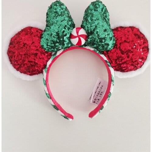 Disney 2020 Christmas Holiday Lollipop Minnie Mouse Ears Headband new