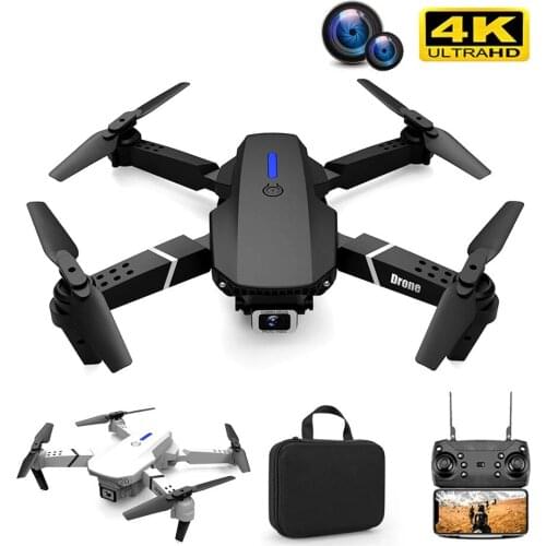 Roclub E88 4k Professional Camera Quadcopter Foldable Mini Drone Hight Hold Mode RC Helicopter Plane Dron Toys For Adult Child