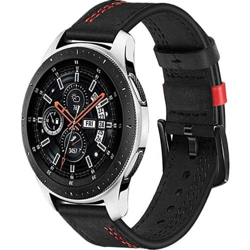 For Samsung Galaxy Watch 46mm 42mm Active 2 44mm 40mm Band 22mm 20mm Genuine Leather Strap For Gear S3 Classic/Frontier Bracelet