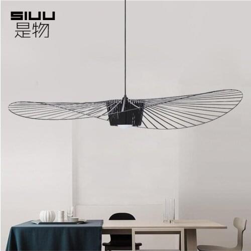 Nordic Ins Web Celebrity Straw Hat Chandelier Industrial Style Designer Living Room Coffee Western Restaurant Clothing Shop Deco