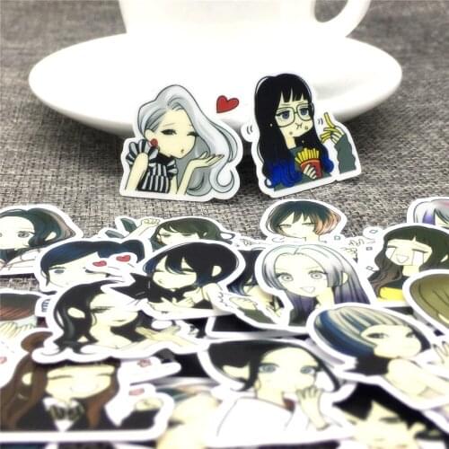 40 Pcs Anime fashion girl Stickers for Luggage book Skateboard Motorcycle Car Styling Decals Fashion Cool Waterproof Sticker