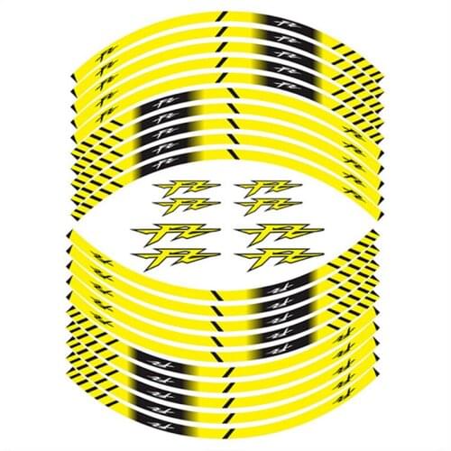 For YAMAHA FZ1 fz1 Motorcycle Front Rear Wheel Rim Film Border Reflective Waterproof Sticker Tire LOGO Decals Sticker Suit