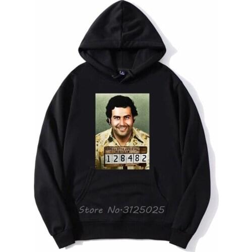 PABLO ESCOBAR Gun Vintage Hoodie Autumn Winter Men Fleece Sweatshirt Hoody Streetwear Funny Hoodies