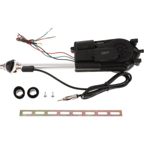 Replacement Car Antenna Accessories Electric Power Auto Aerial Black 12V Plastic+Metal