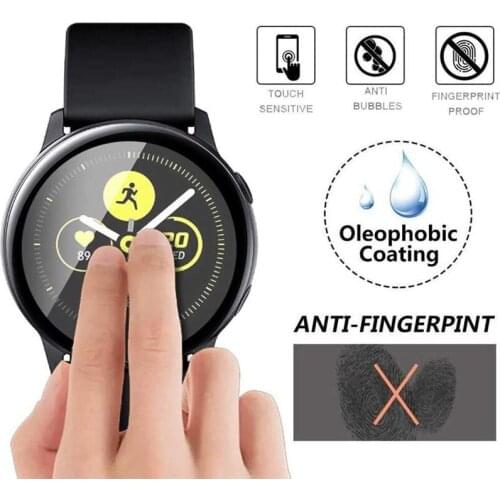 1PC 3D Full Screen Protector film for Samsung Galaxy Watch Active 2 40mm 44mm Anti-Bubble Soft Round Edge Screen Protector Cover