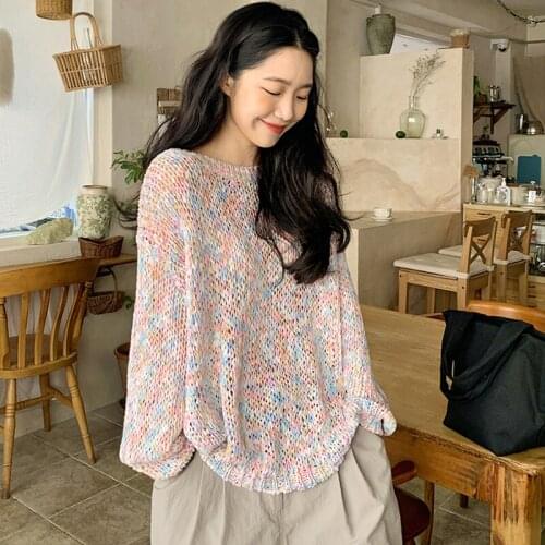 2021 Women Sweater Pullover Female Knitting Overszie Long Sleeve Loose Elegant Knitted Thick Outerwear Womens Winter Sweaters