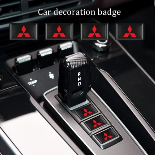 10Pc 3D Car Styling Decorative Epoxy Resin Emblem Badge Sticker Decals for Mitsubishi Asx Outlander Xl 3 Lancer Auto Accessories