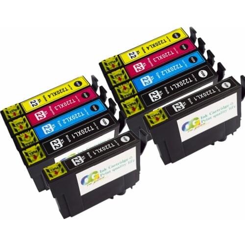 10PK 220 T220XL Ink Cartridge Compatible for Epson Expression XP-320 420 424 Workforce WF-2630 WF-2650 Printers
